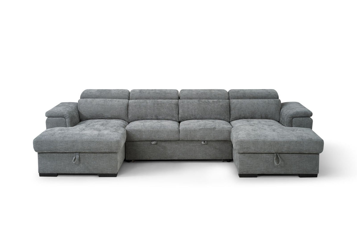 Alaya Sofabed Grey U Shape Corner