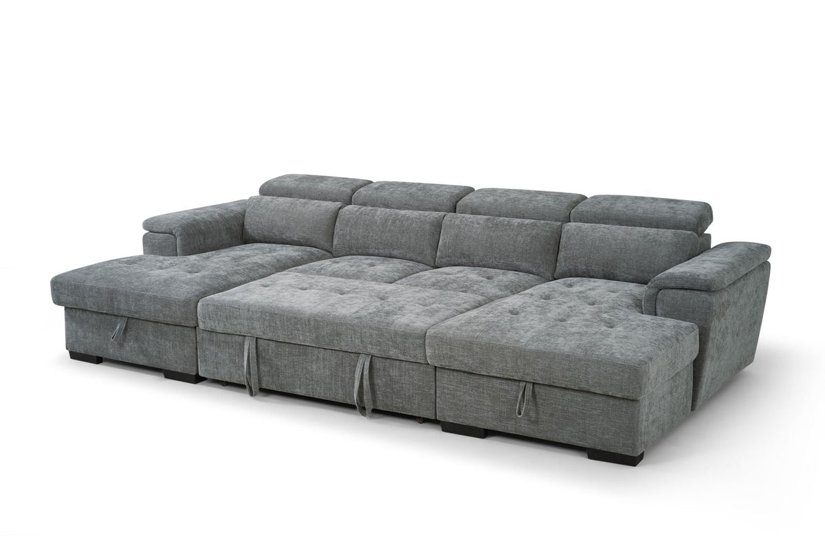 Alaya Sofabed Grey U Shape Corner