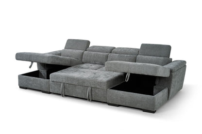 Alaya Sofabed Grey U Shape Corner