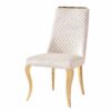 Roxby Cream & Gold Dining Chair - ASR Interiors