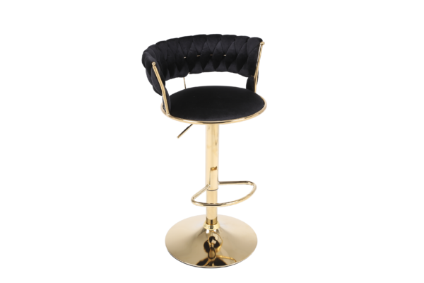 Camelia Black & Gold Bar Stool - ASR Interiors
