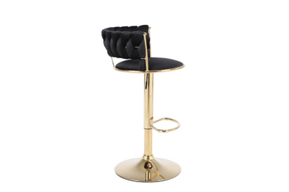 Camelia Black & Gold Bar Stool - ASR Interiors