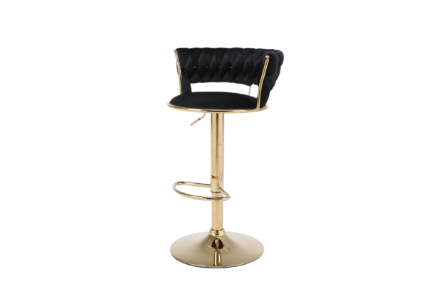 Camelia Black & Gold Bar Stool - ASR Interiors