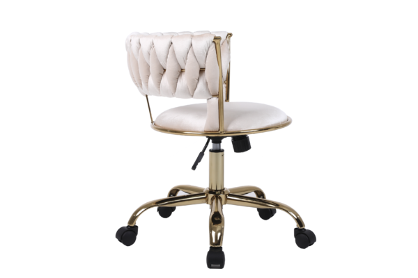 Camelia Cream & Gold Office Chair - ASR Interiors
