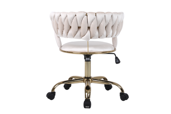 Camelia Cream & Gold Office Chair - ASR Interiors