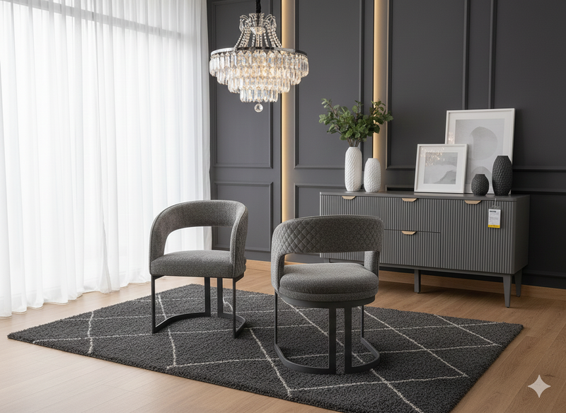 Lina Grey Dining Chair - ASR Interiors