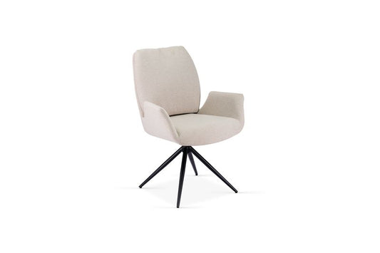 Fairmont 360 Swivel Beige Dining Chair - ASR Interiors