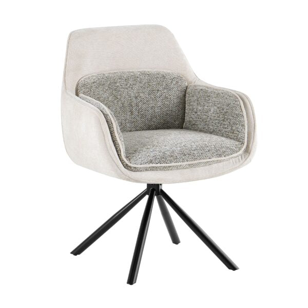 Florence 360 Beige Swivel Chair - ASR Interiors