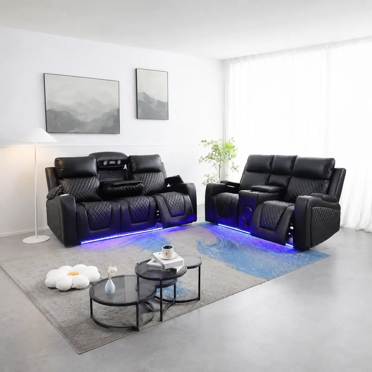 Florida Electric Leather Recliner Sofa Set (3+2 Seater)