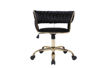 Camelia Black & Gold Office Chair - ASR Interiors