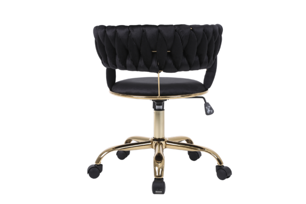 Camelia Black & Gold Office Chair - ASR Interiors