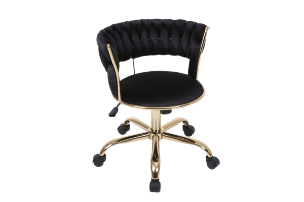 Camelia Black & Gold Office Chair - ASR Interiors