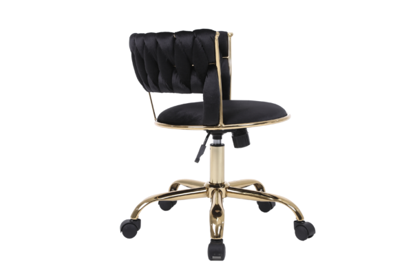 Camelia Black & Gold Office Chair - ASR Interiors