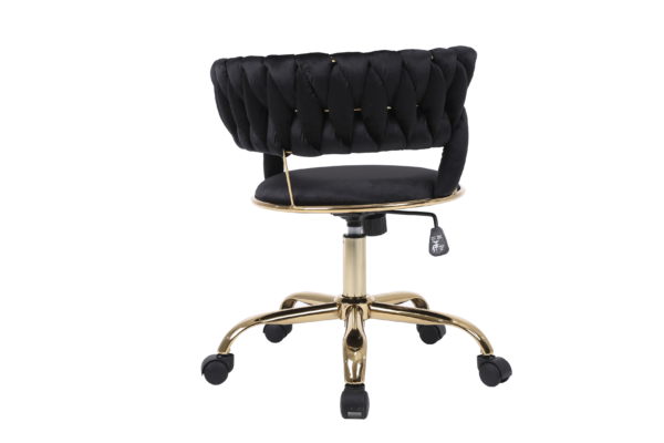 Camelia Black & Gold Office Chair - ASR Interiors