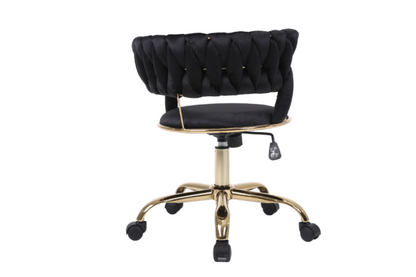 Camelia Black & Gold Office Chair - ASR Interiors