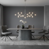 Davos Grey Oval Ceramic Dining Table - ASR Interiors