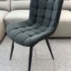 Monza Black Fabric Dining Chair - ASR Interiors