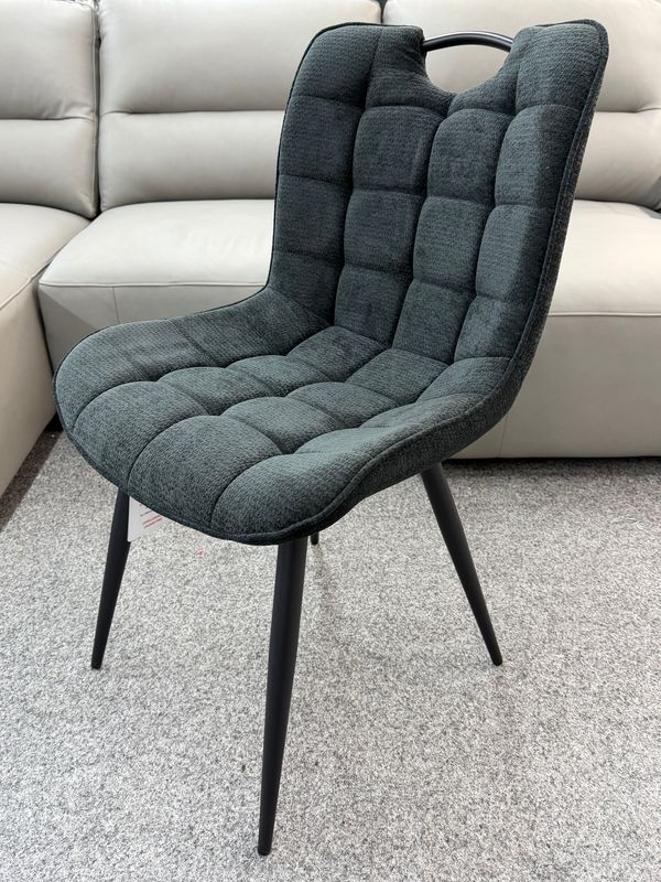 Monza Black Fabric Dining Chair - ASR Interiors